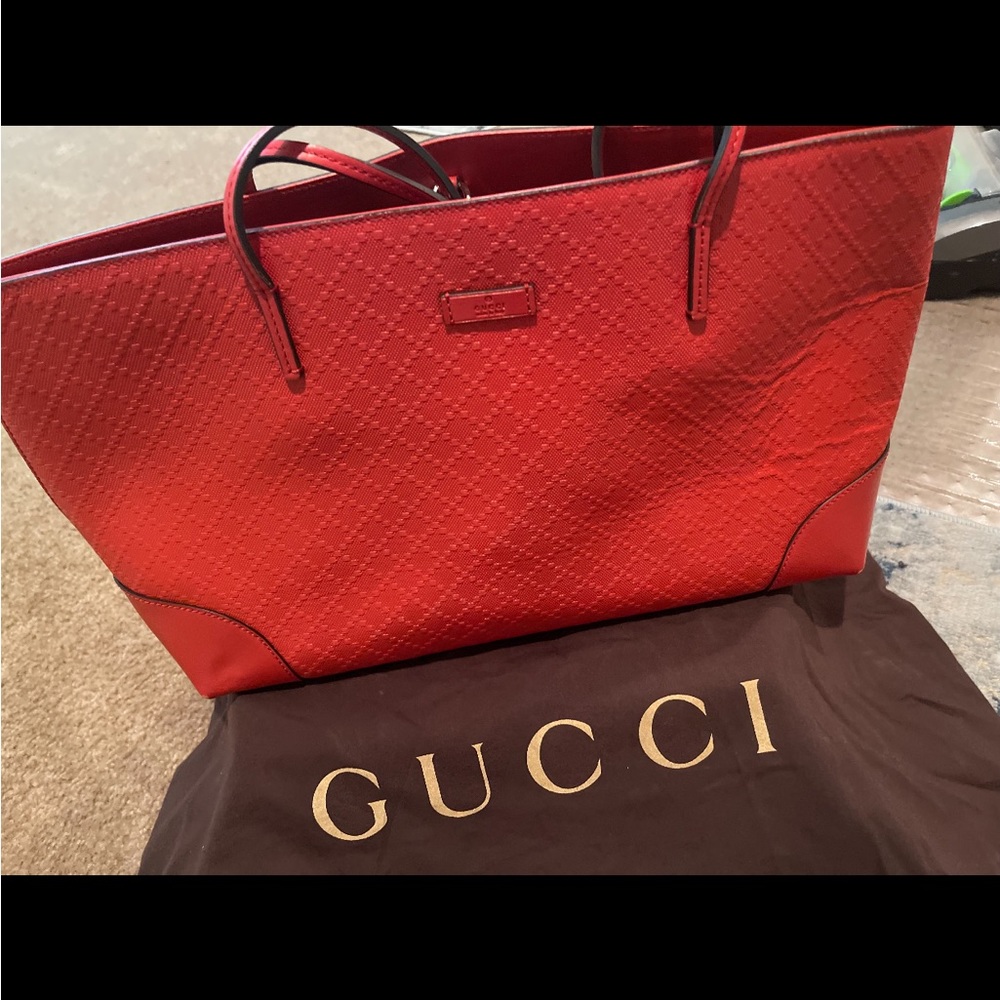 Gucci red purse tote